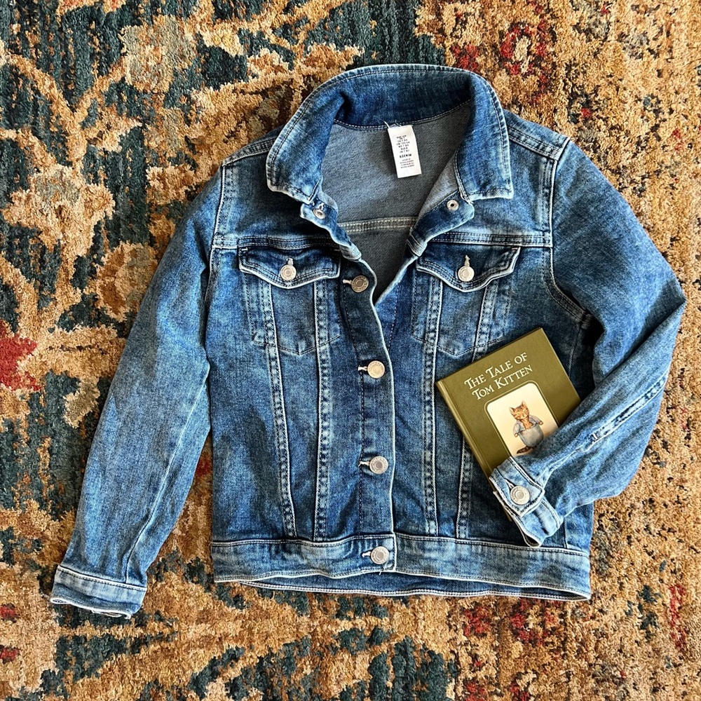 H&M Denim Stretch Trucker Jacket size 7 youth kids